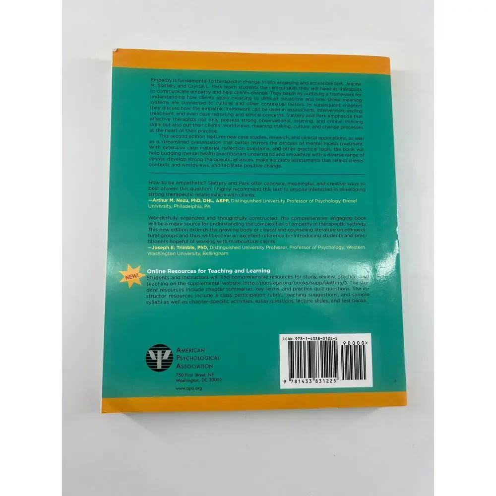 Empathic Counseling Psychology Psychotherapy Therapy 2nd Ed. Paperback Book New